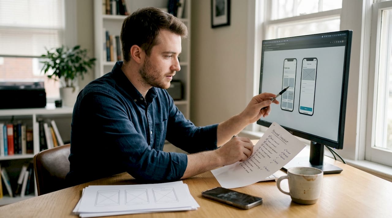 Designer editing app store screenshots checklist