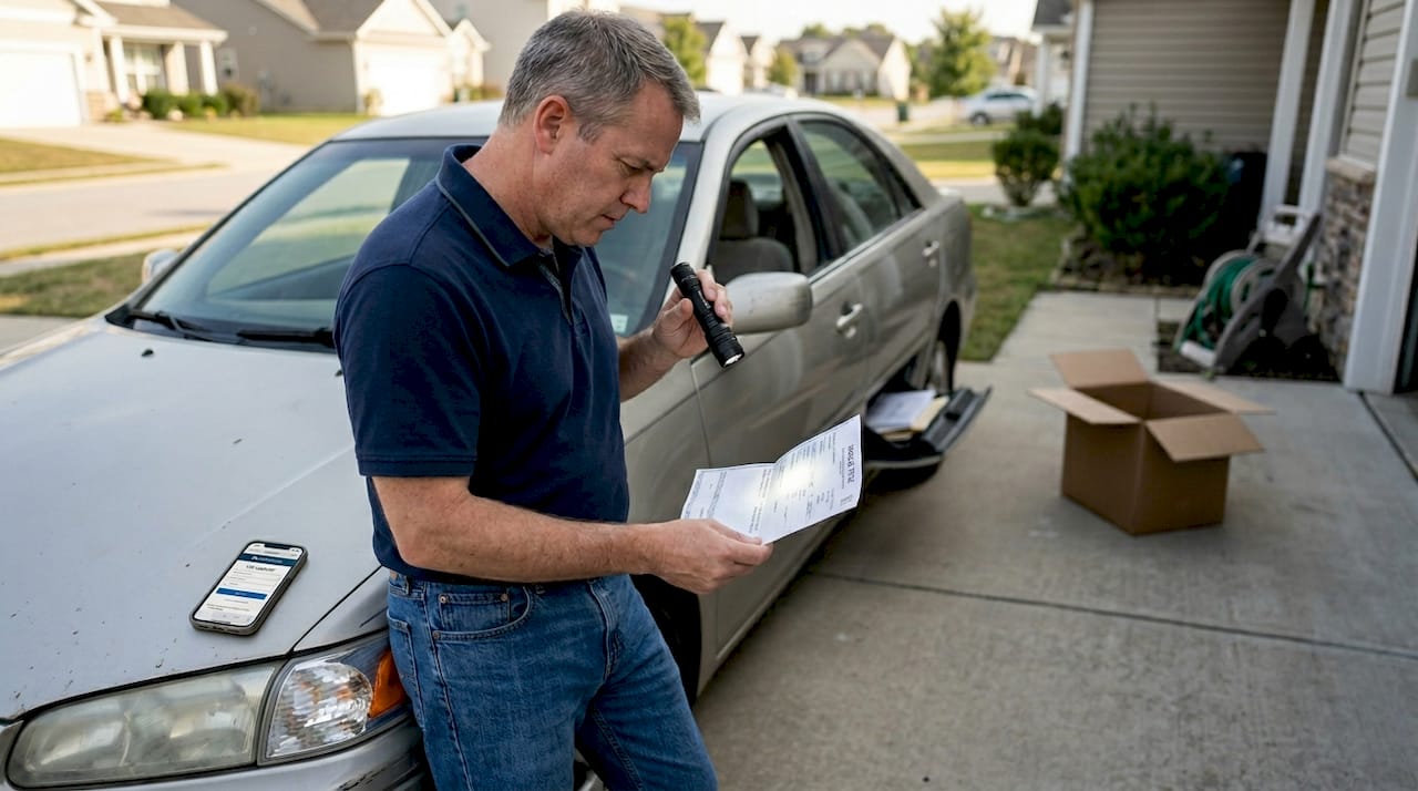 Vehicle title check guide for used car buyers 2026