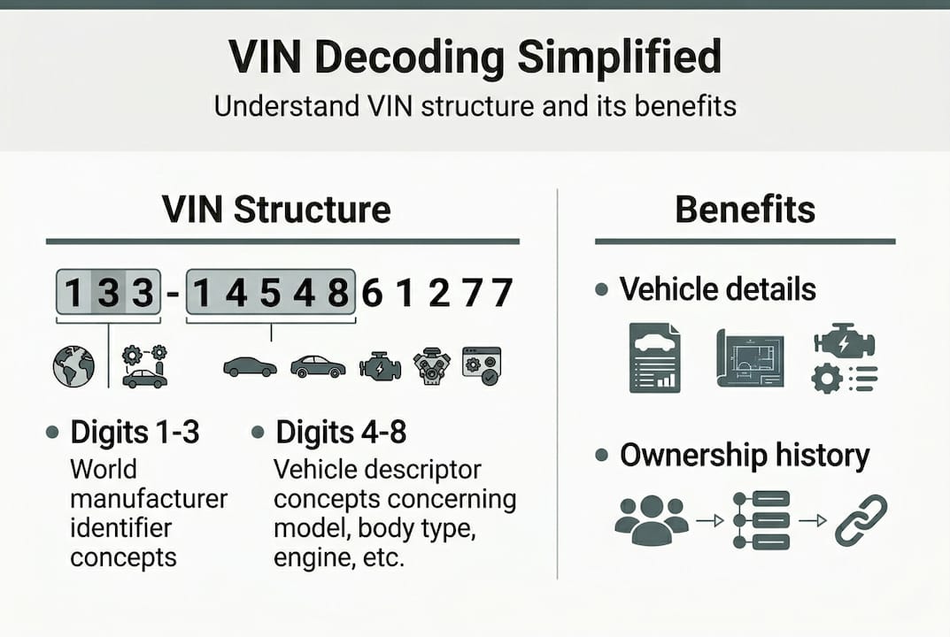 Infographic of VIN structure and buyer benefits