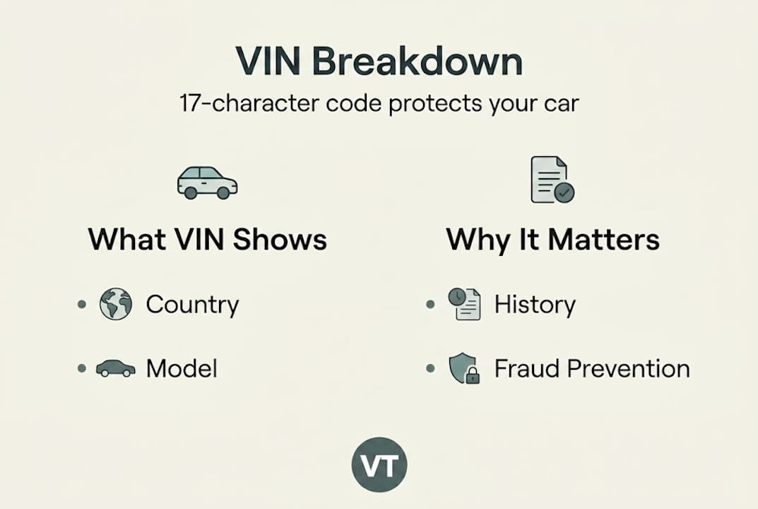 Infographic showing VIN details and benefits