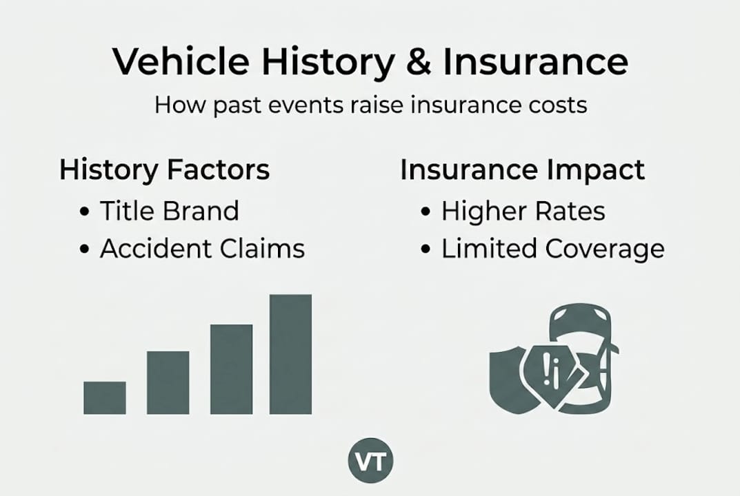 Infographic on vehicle history and insurance impact
