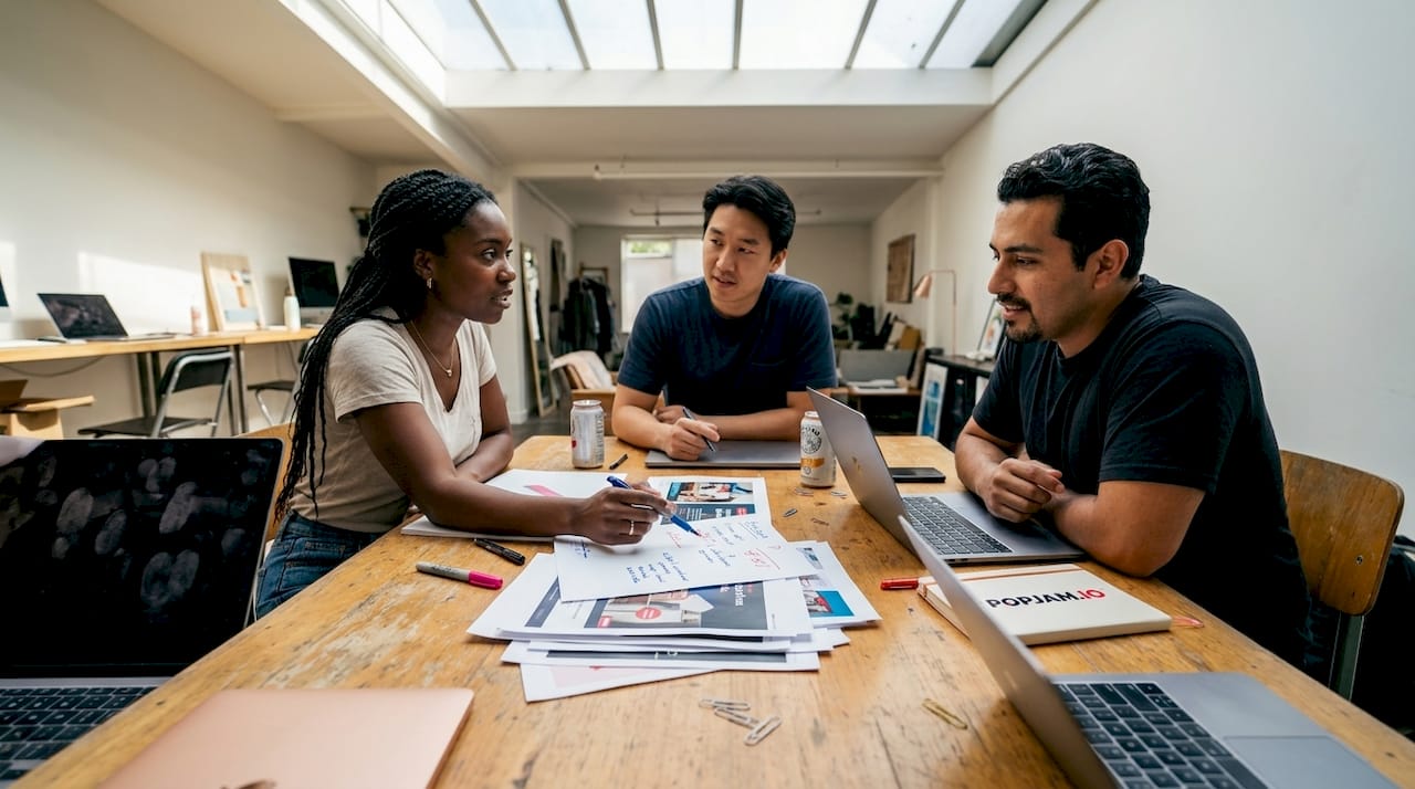 Creative team discusses ad creative test variants