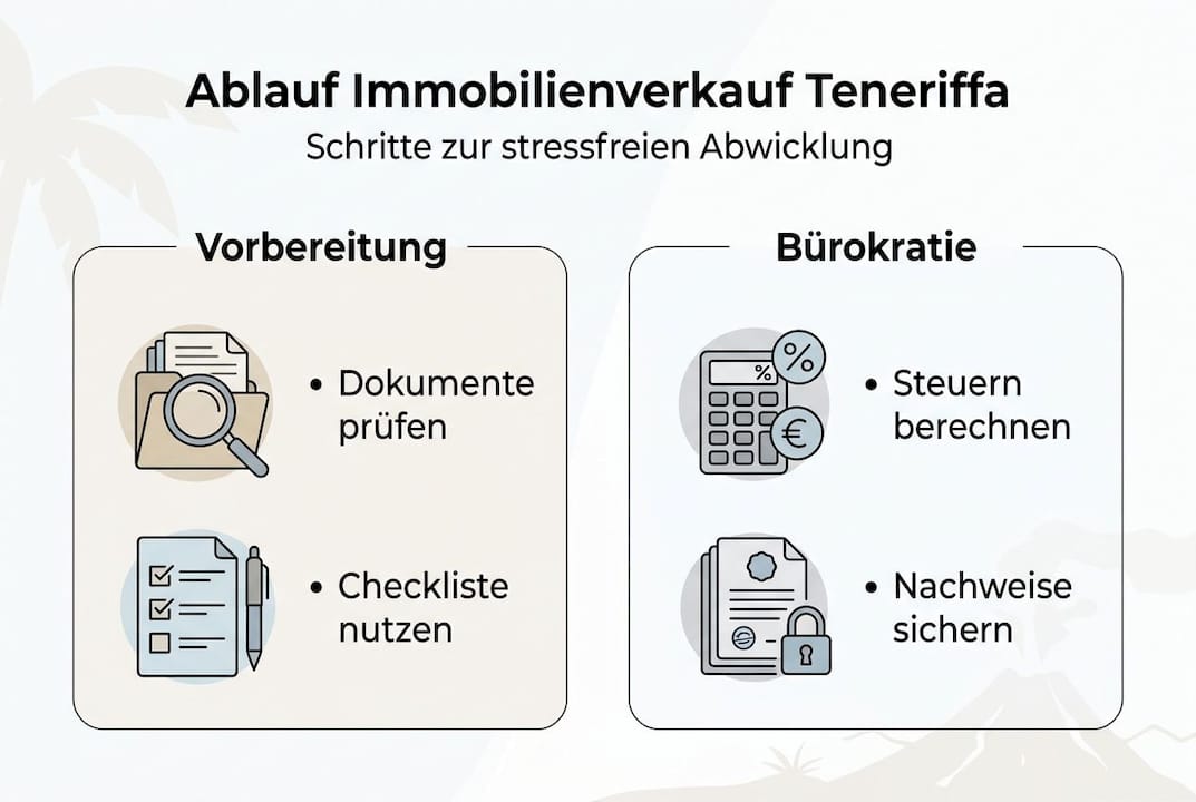 Schritt-für-Schritt Übersicht: So läuft der Immobilienverkauf auf Teneriffa ab