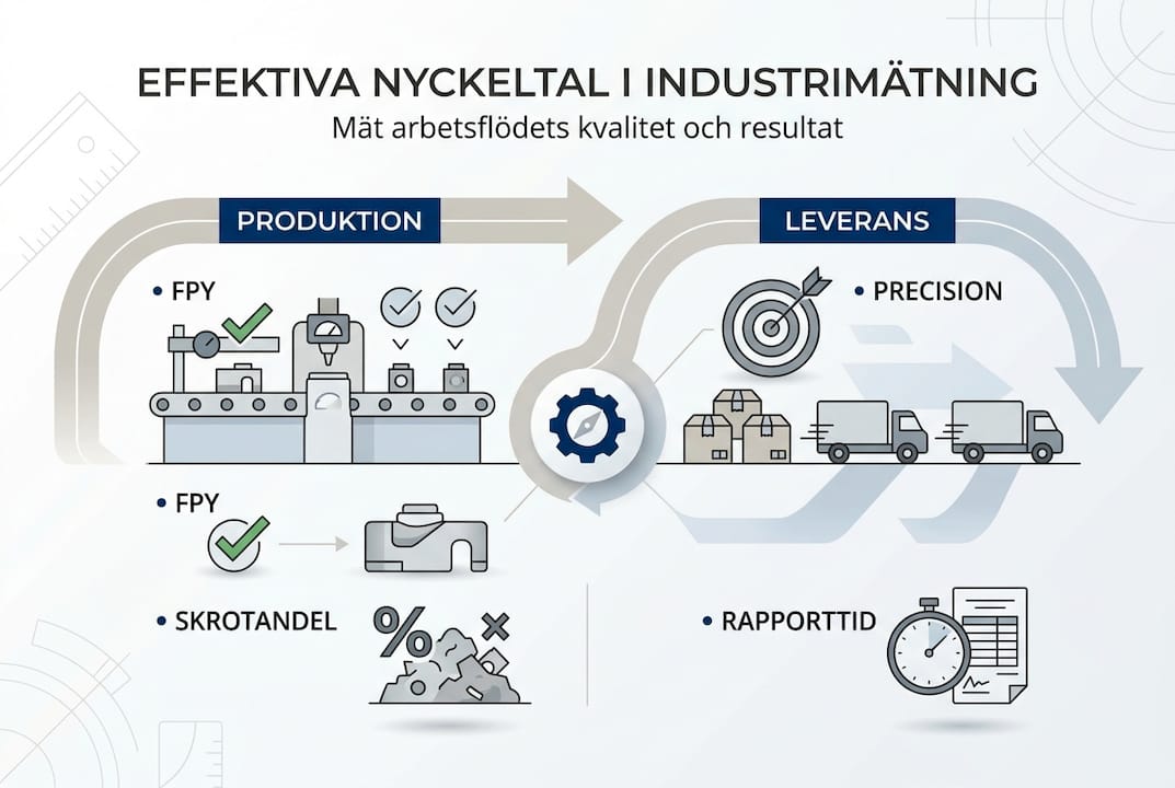 Översikt över viktiga mätvärden inom industrin – presenterat i en informativ grafik