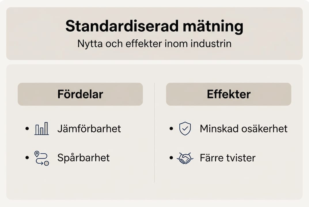 En översikt i infografik: varför standardiserad mätning är viktig och vilka resultat den ger