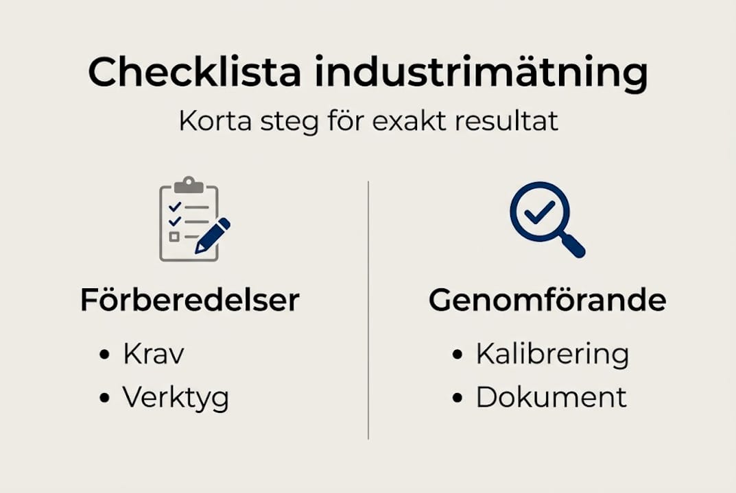 Grafisk guide med checklista: Så går industrimätning till steg för steg