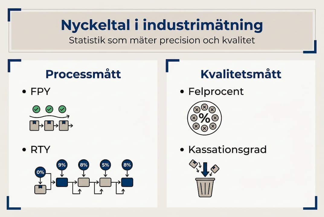 Visuell översikt över centrala nyckeltal för mätning och kvalitet