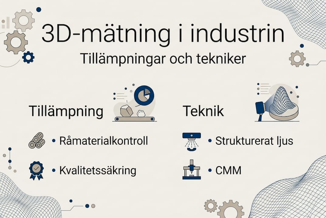 En översikt av användningsområden och tekniker inom 3D-mätning – presenterat i infografik