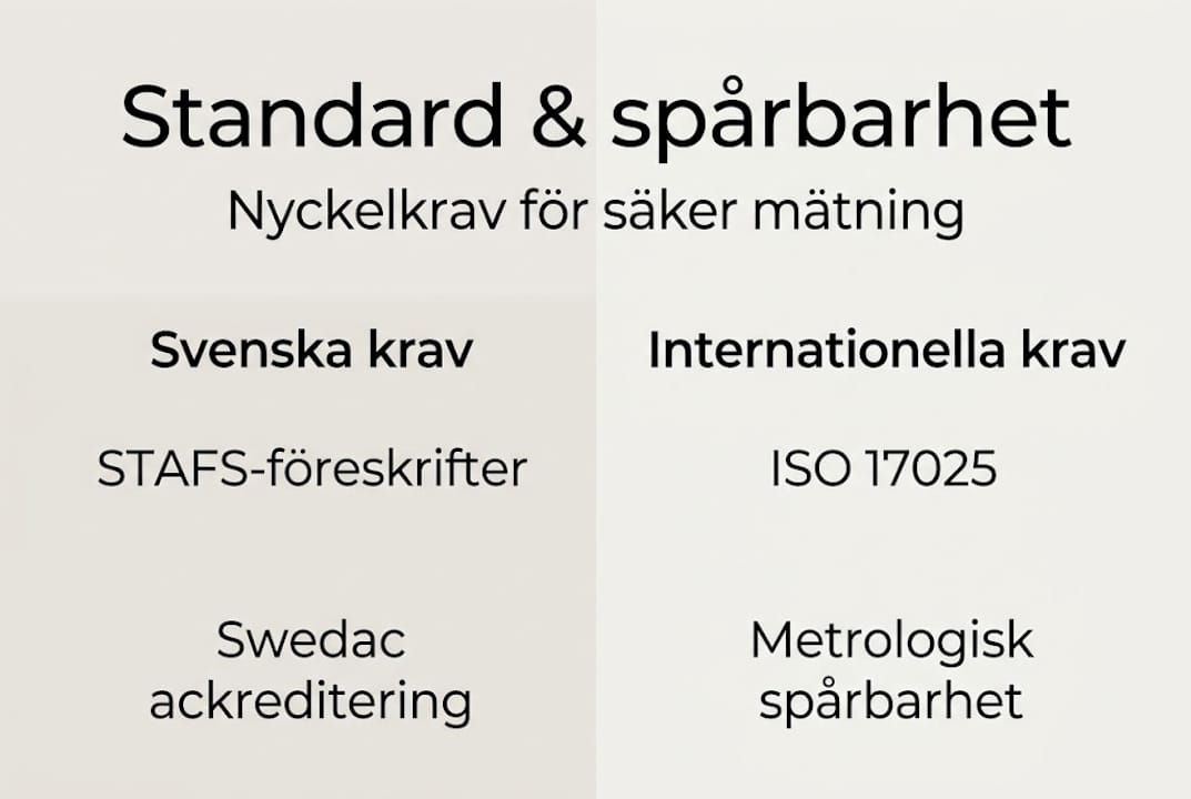 Infografik: Viktiga krav för mätstandarder inom industrin