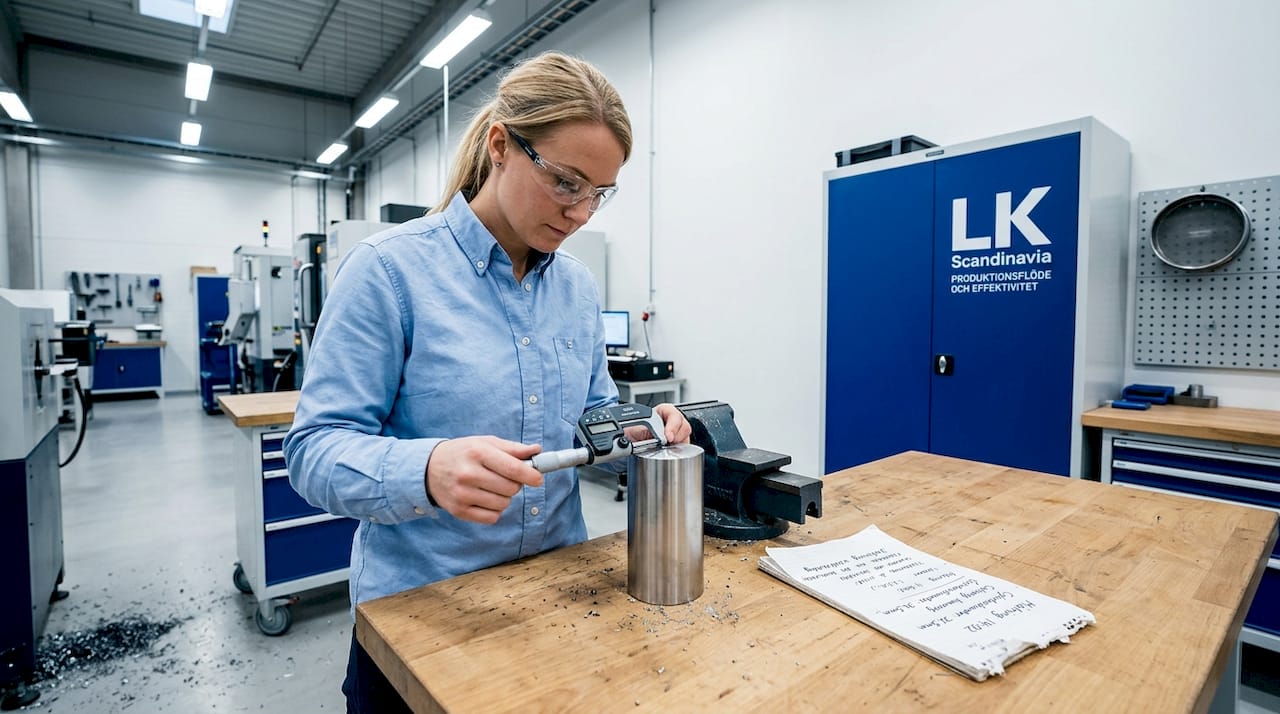 Kvaliteten granskas noggrant direkt vid arbetsbänken på fabriken.