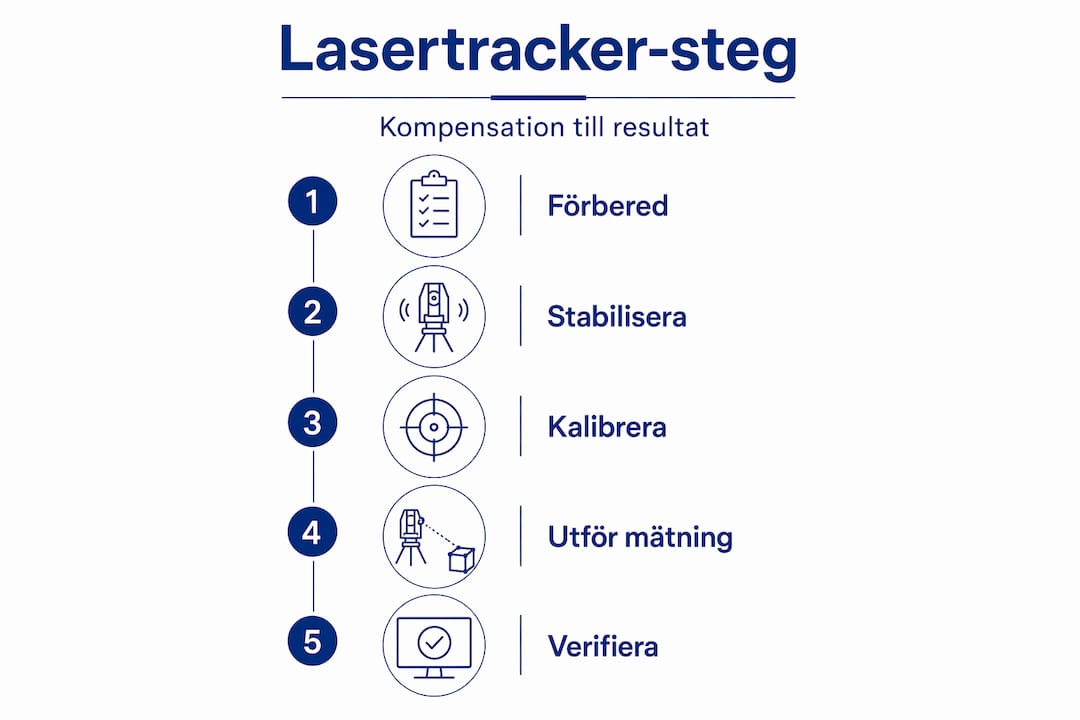 Så här går en lasertracker-mätning till – steg för steg i bild