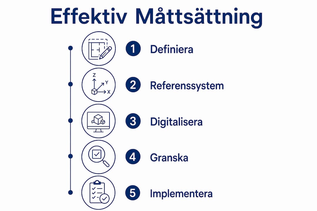 Så lyckas du med måttsättning – steg för steg i en tydlig infografik