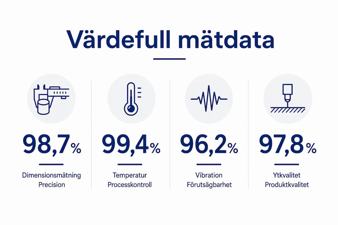 En överskådlig infografik som lyfter fram nyckeltal och mätvärden för produktion och kvalitet.