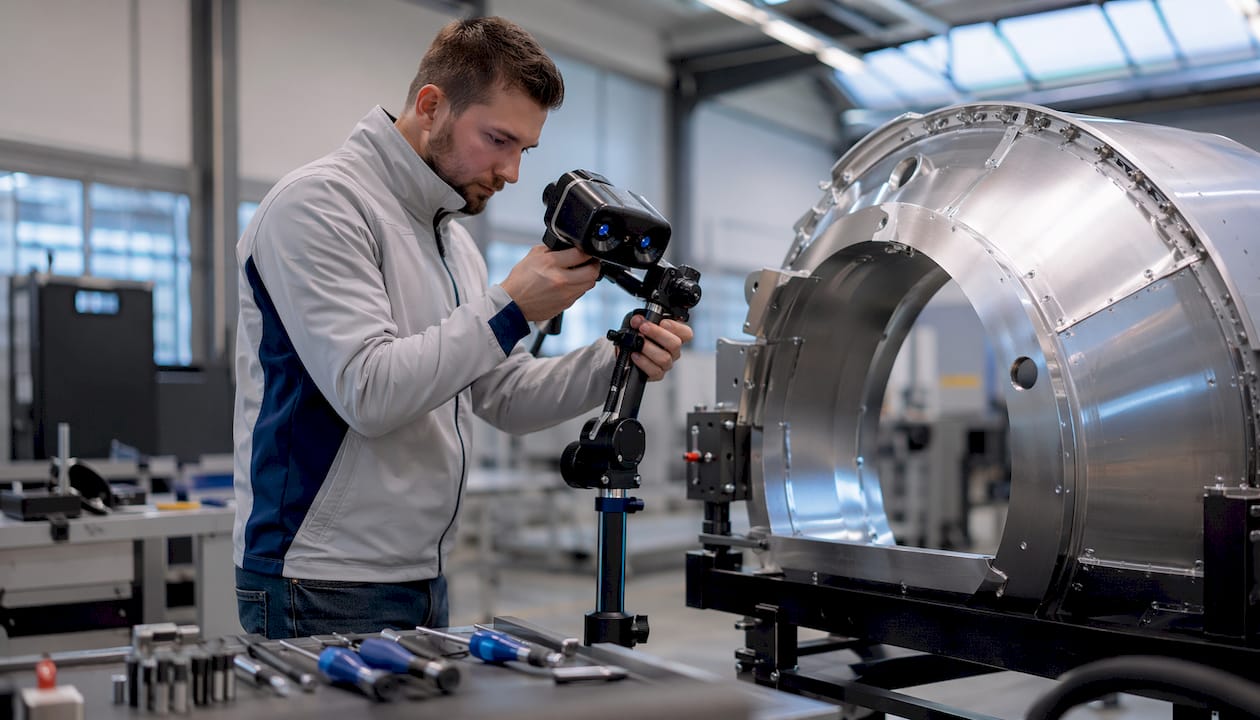 Optisk 3D-skanning av komponenter inom flygindustrin