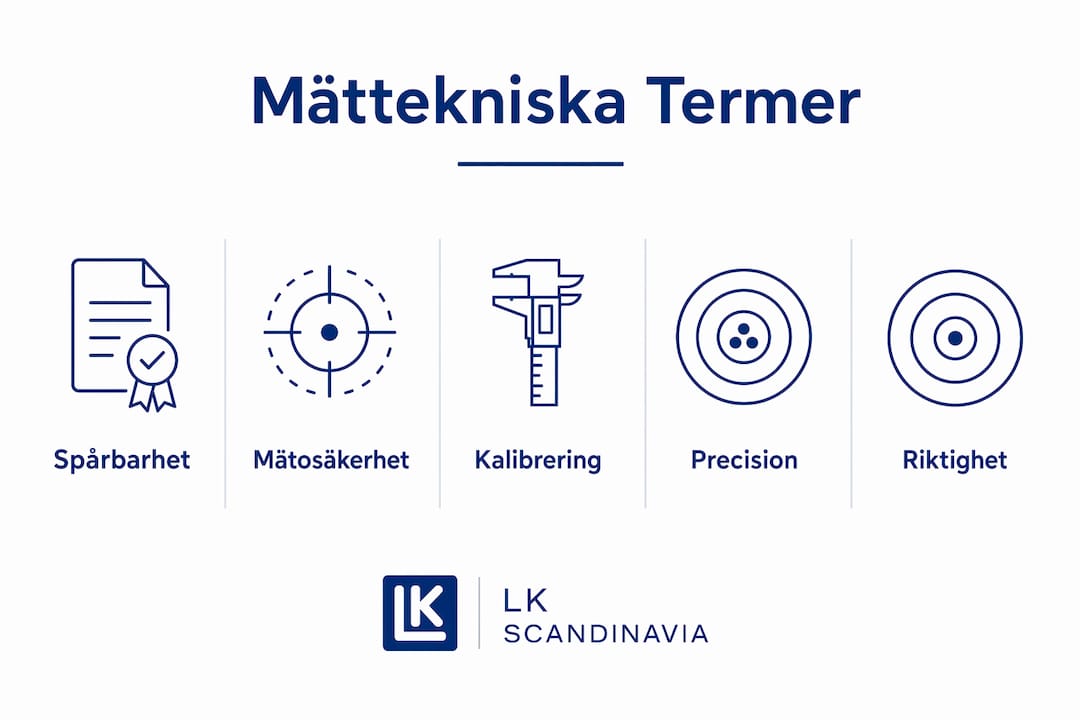En grafisk översikt som visar mättekniska begrepp i en tydlig hierarkisk struktur