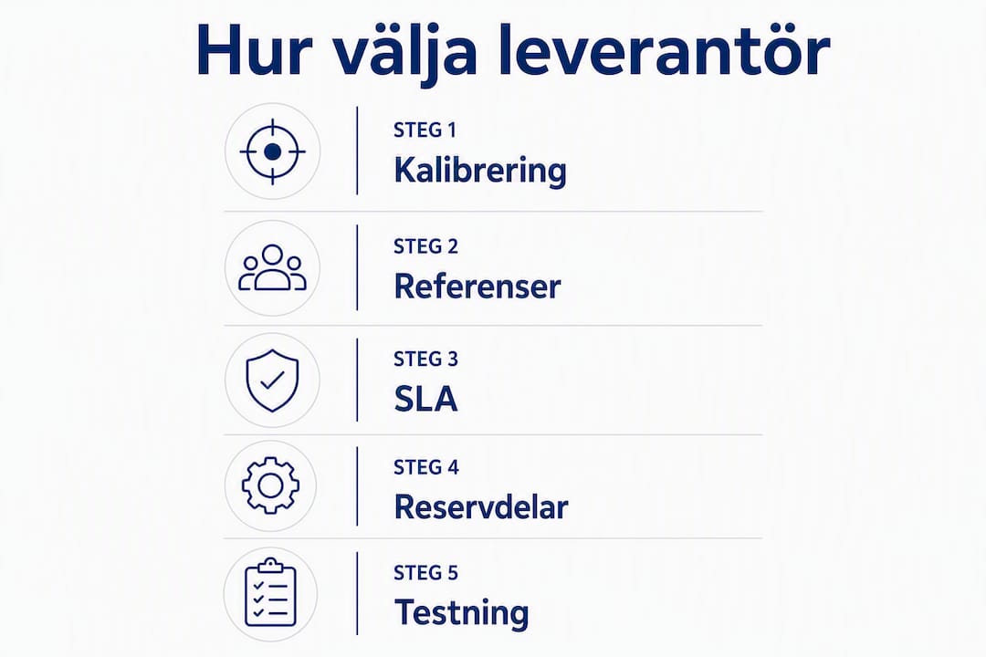 Så väljer du rätt leverantör av mätteknik – en steg-för-steg-guide i infografik