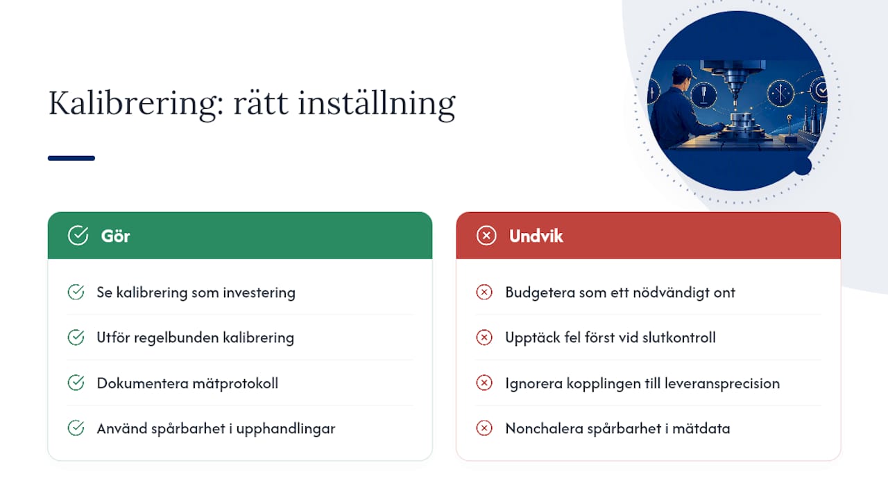 Varför kalibrering är en investering, inte en kostnad — overview diagram