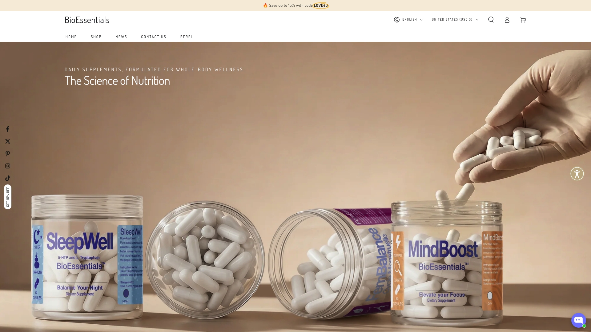 Scientific infographic: BioEssentials supplement mechanism of action