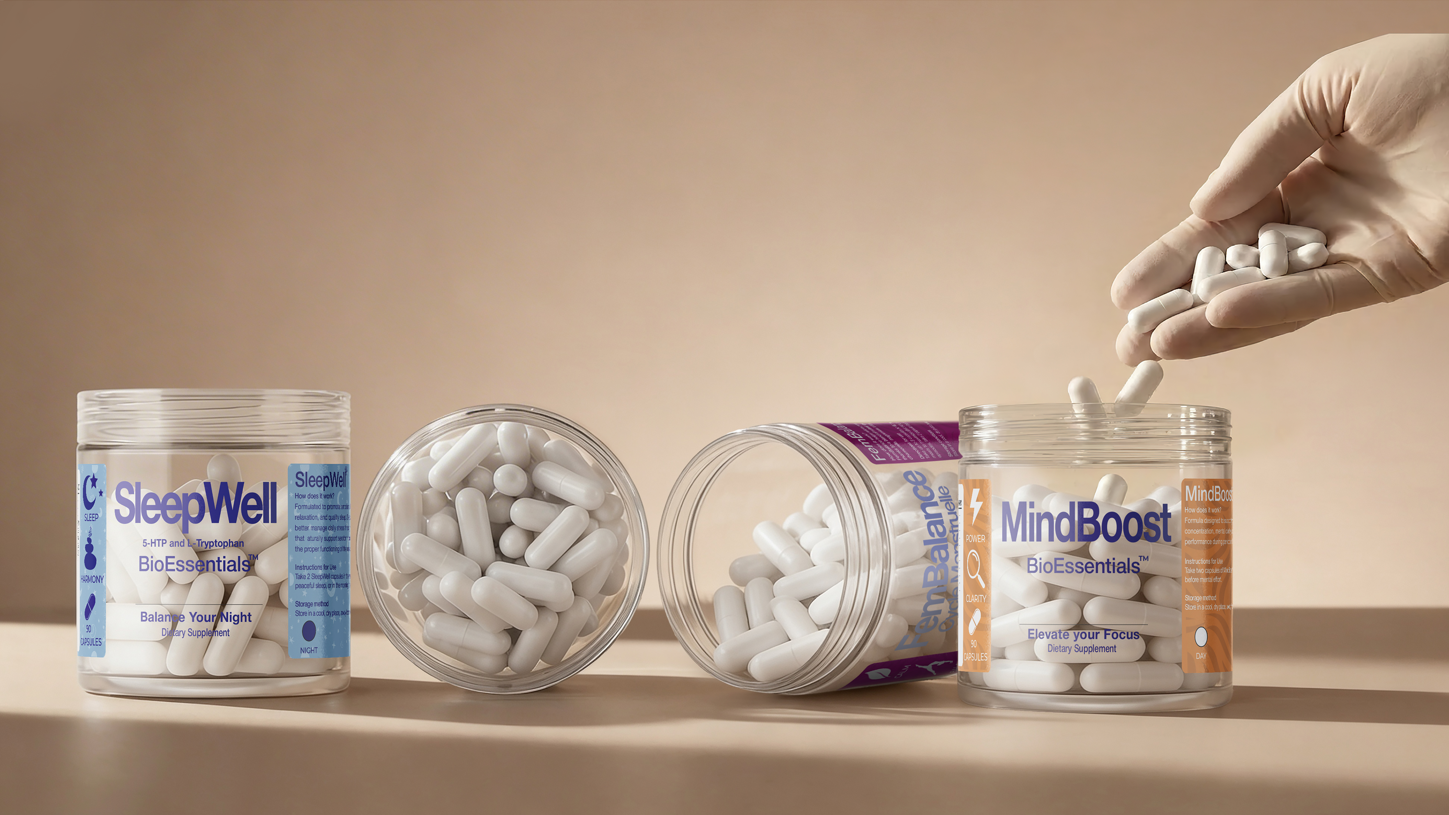 Scientific infographic: BioEssentials supplement mechanism of action