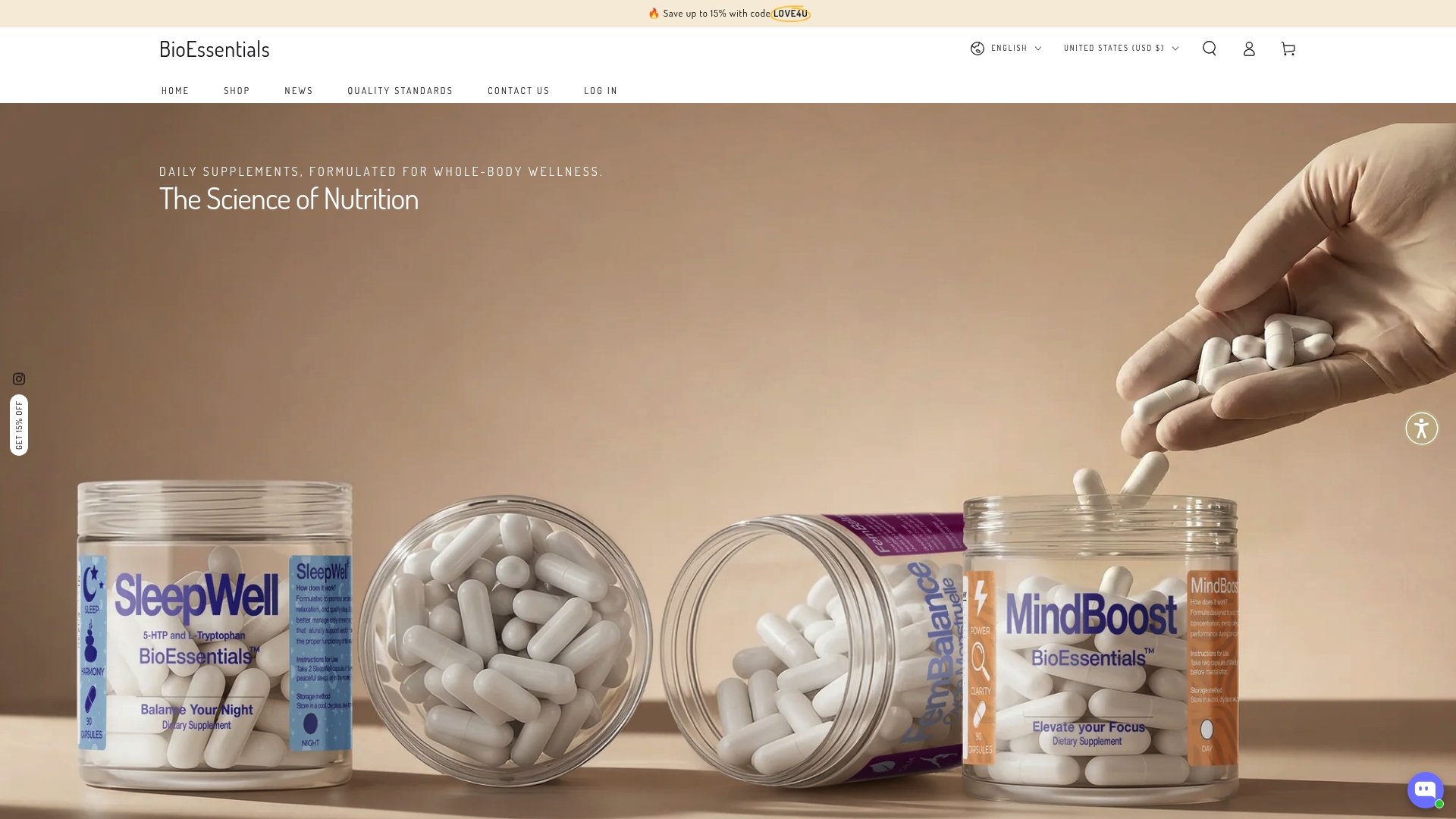 BioEssentials RESTORE capsules - Premium social recovery formula