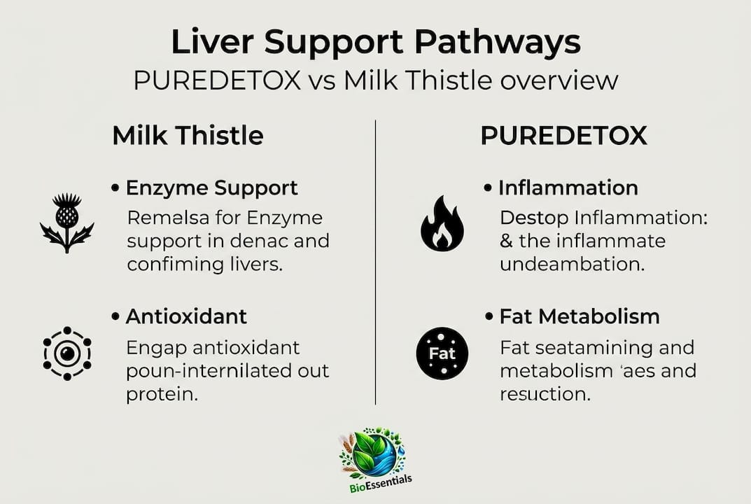 Infographic comparing liver supplement pathways