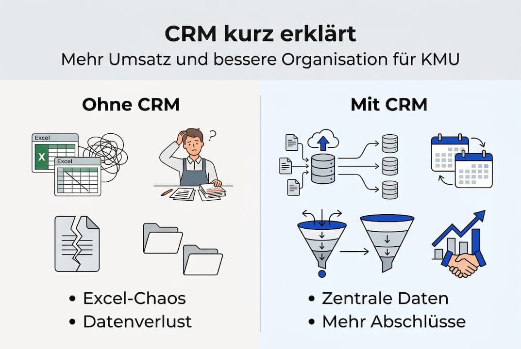 Infografik: So profitieren kleine und mittlere Unternehmen von CRM-Systemen