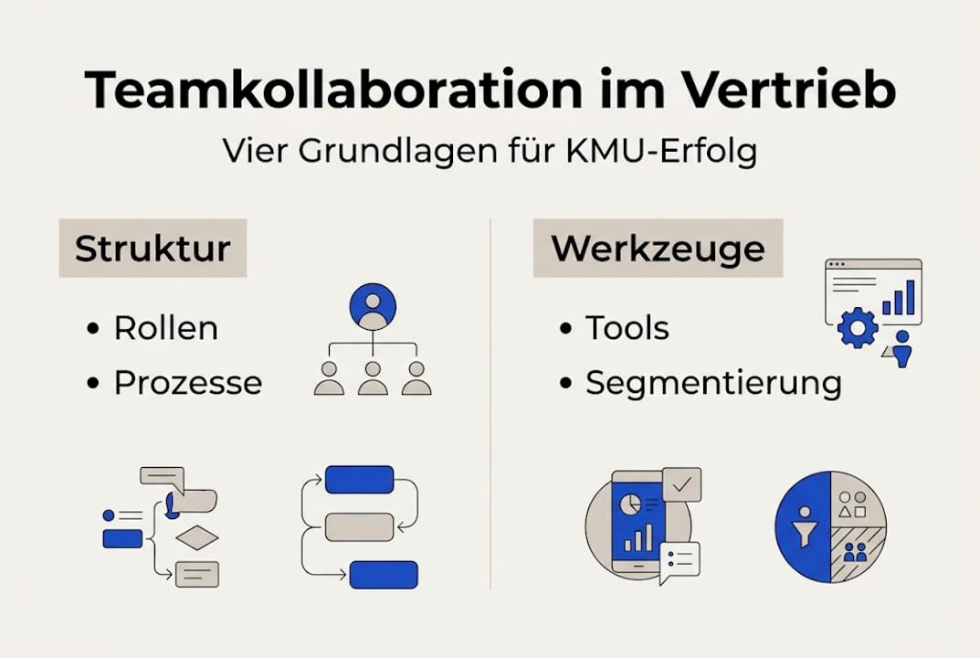 Infografik: Grundlagen erfolgreicher Teamarbeit im Vertrieb