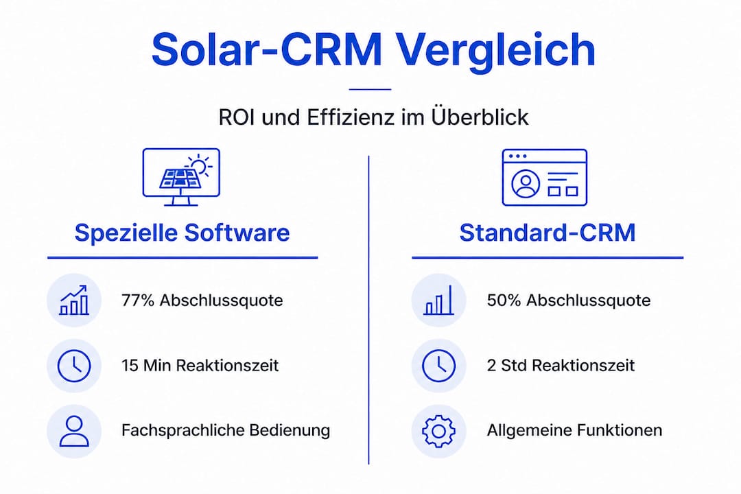 Solar-CRM im Vergleich zum klassischen CRM: Eine Infografik