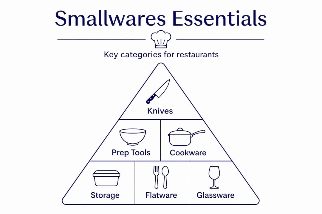 Infographic showing smallwares categories hierarchy