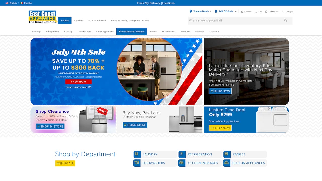 https://eastcoastappliance.com