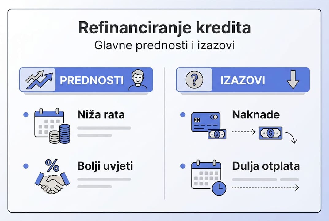 Pregled najvažnijih prednosti i potencijalnih zamki kod refinanciranja kredita