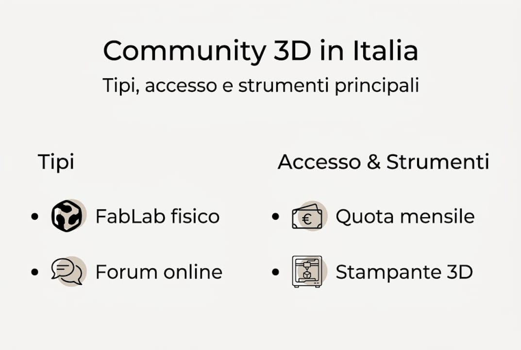 Infografica: come funziona e quali sono i vantaggi di una community 3D
