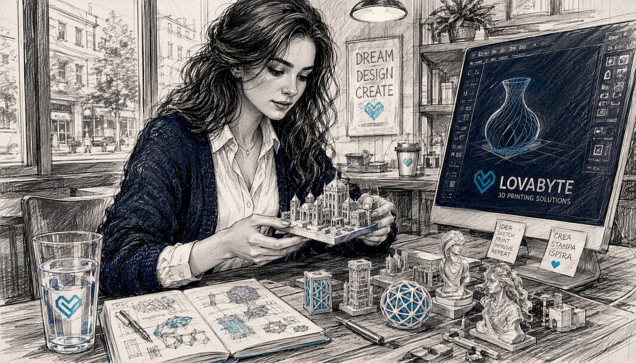 Realizzo modelli 3D nel mio studio domestico