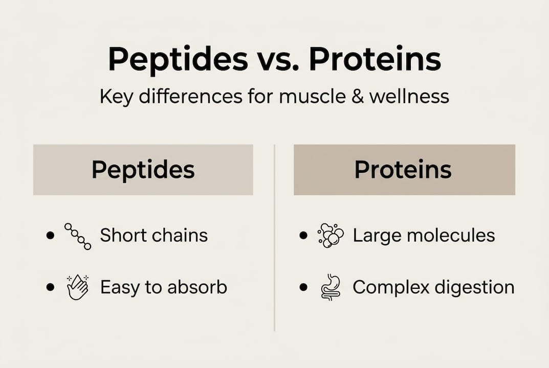 Infographic compares peptides and proteins