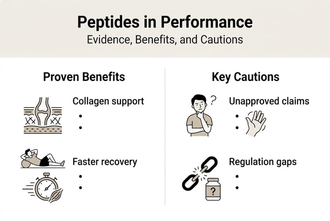 Infographic peptides performance benefits cautions