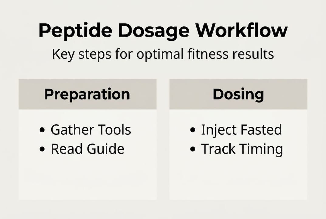Infographic steps for peptide workflow optimization