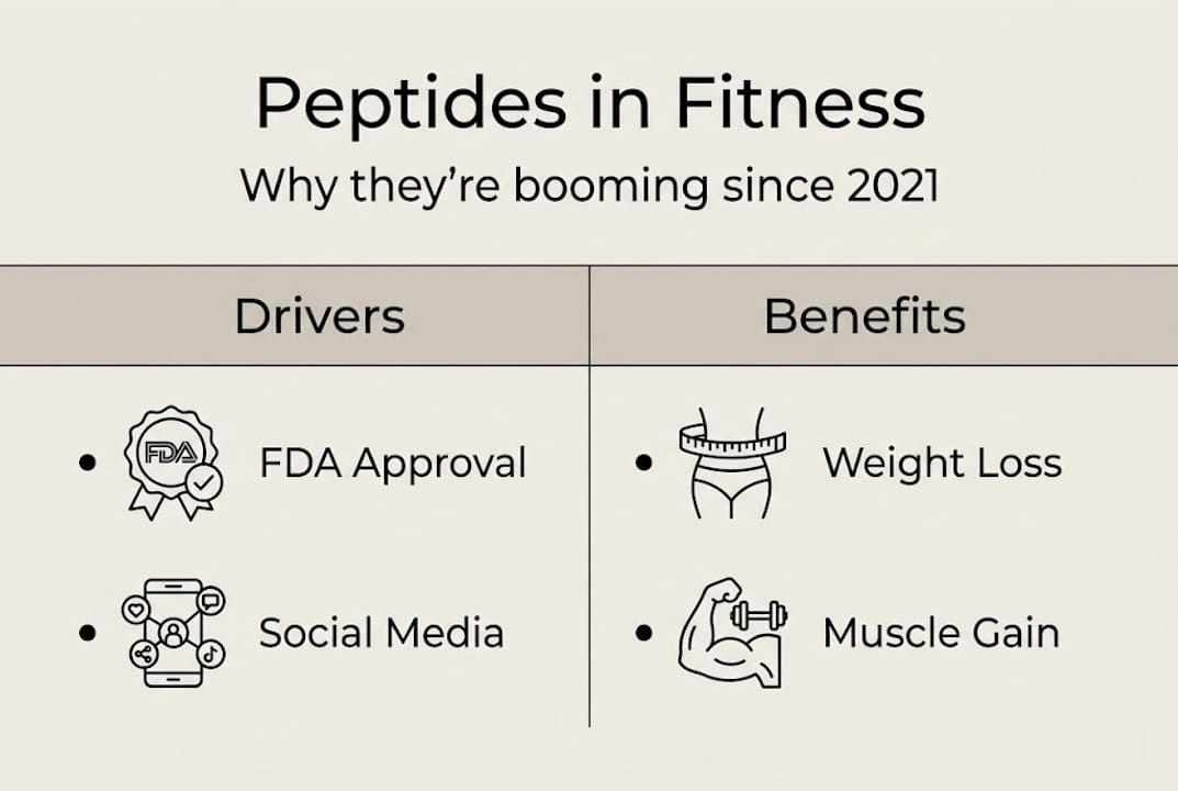 Infographic peptides drivers and fitness benefits