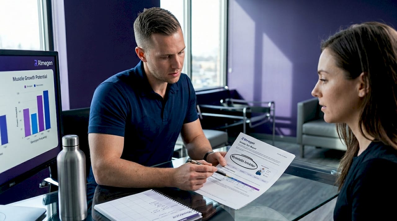 Consultation reviewing myostatin muscle growth report