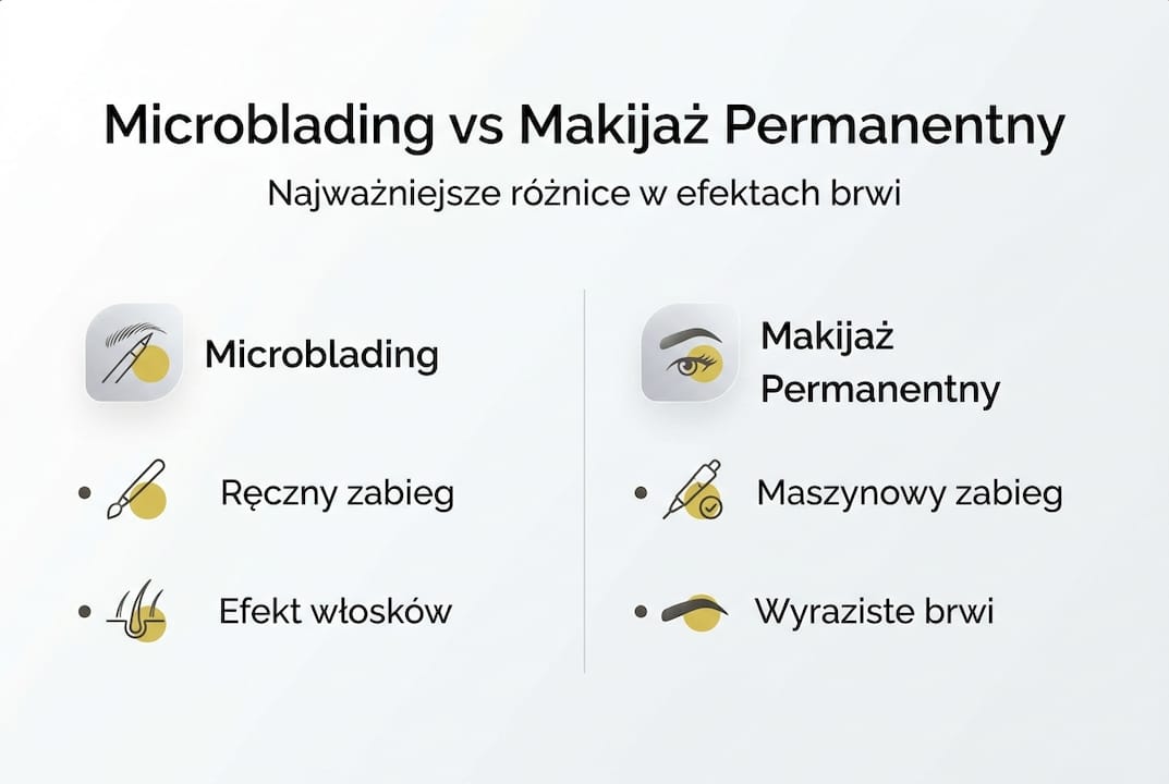 Infografika: Czym różni się microblading od makijażu permanentnego brwi?