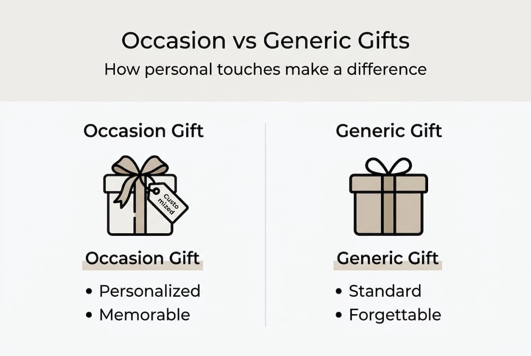 Infographic comparing occasion and generic gifts