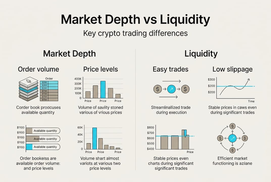 Infographic on market depth versus liquidity