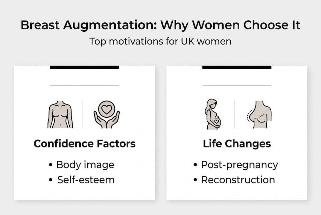 Infographic of top reasons for breast augmentation