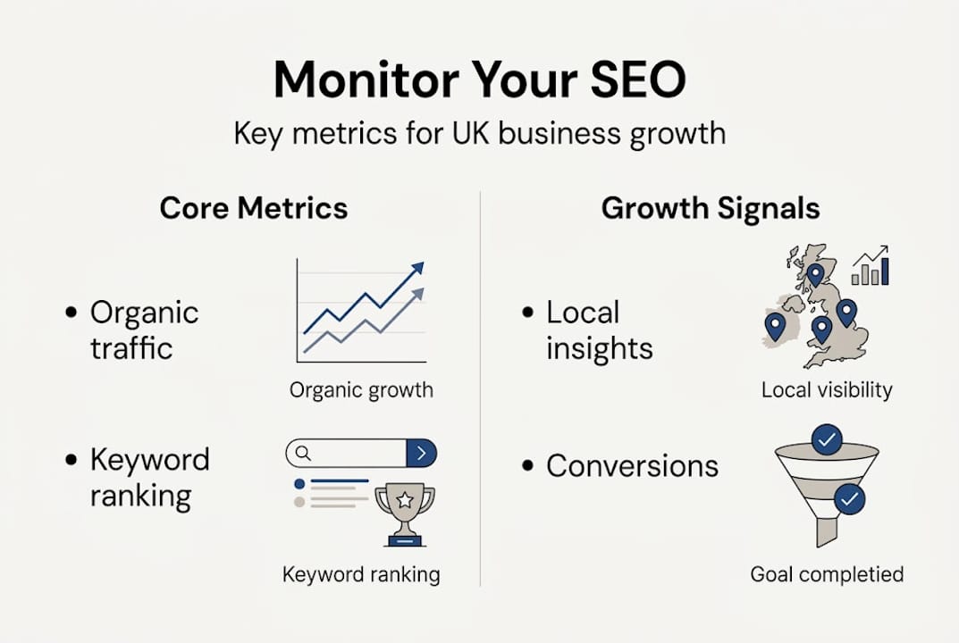 Infographic on key SME SEO metrics