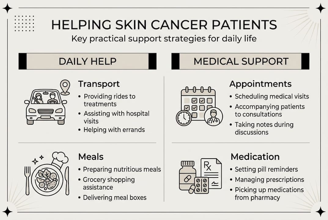 Infographic about daily help and medical support