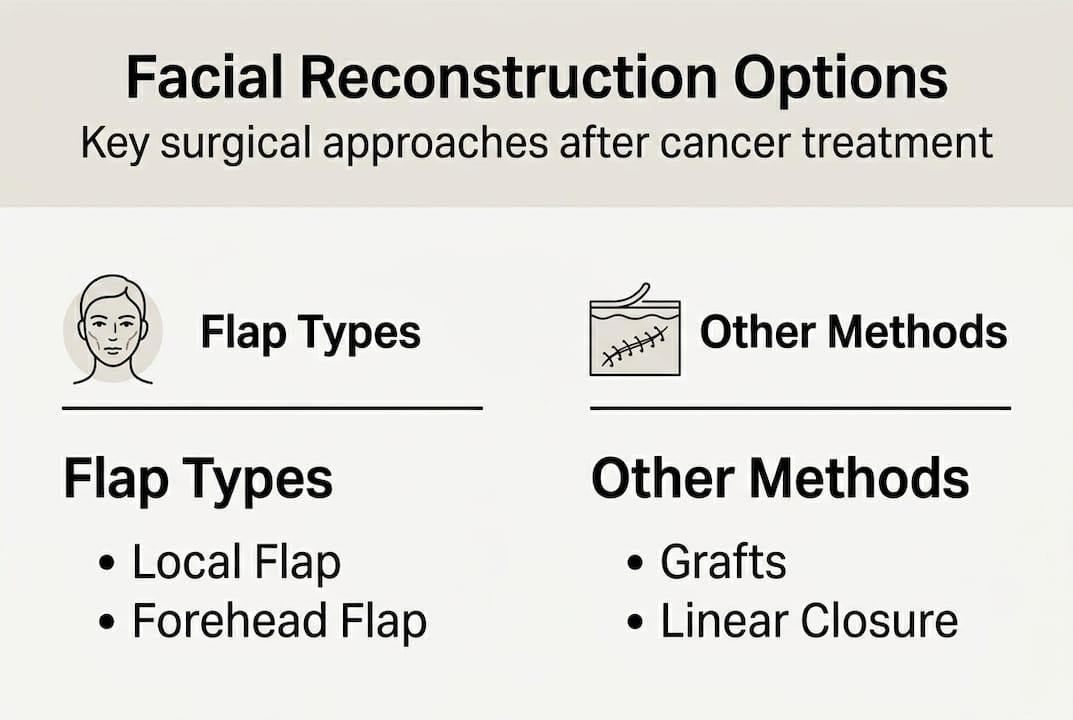 Infographic overview: facial reconstruction options