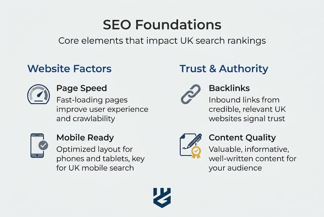 Infographic overview of SEO foundations