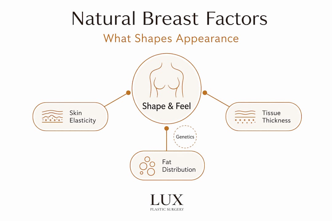 Infographic rank of breast anatomy factors
