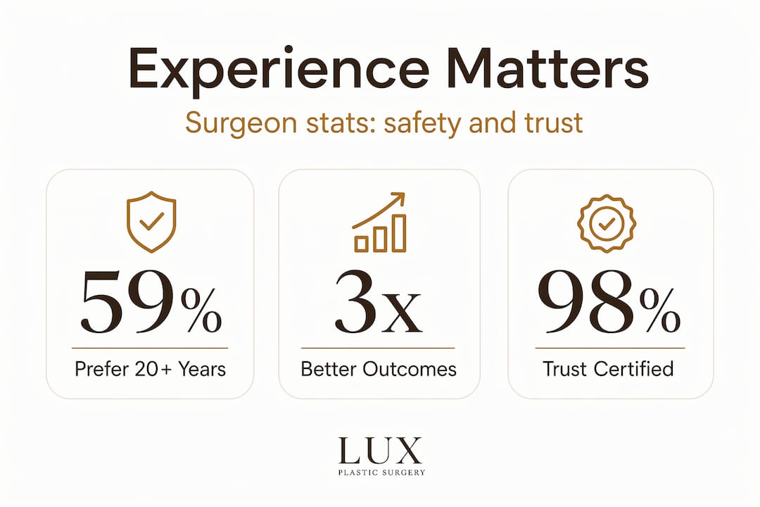 Infographic showing patient preferences and safety stats