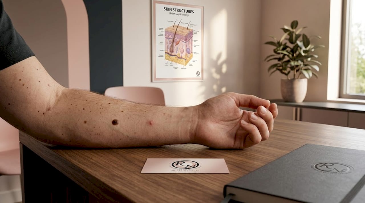 Close-up of skin lesion variation
