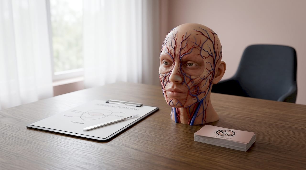 Detailed facial vascular anatomy model